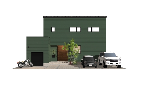 ガレージのあるカッコイイ家。好きがつまった自分たちらしい暮らし。