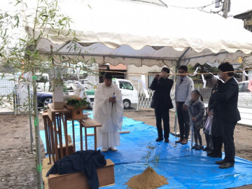 京都市北区地鎮祭の様子