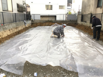 基礎防湿シート施工