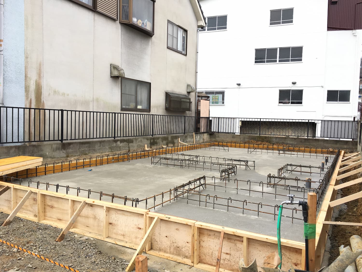 棟上げ前の現場