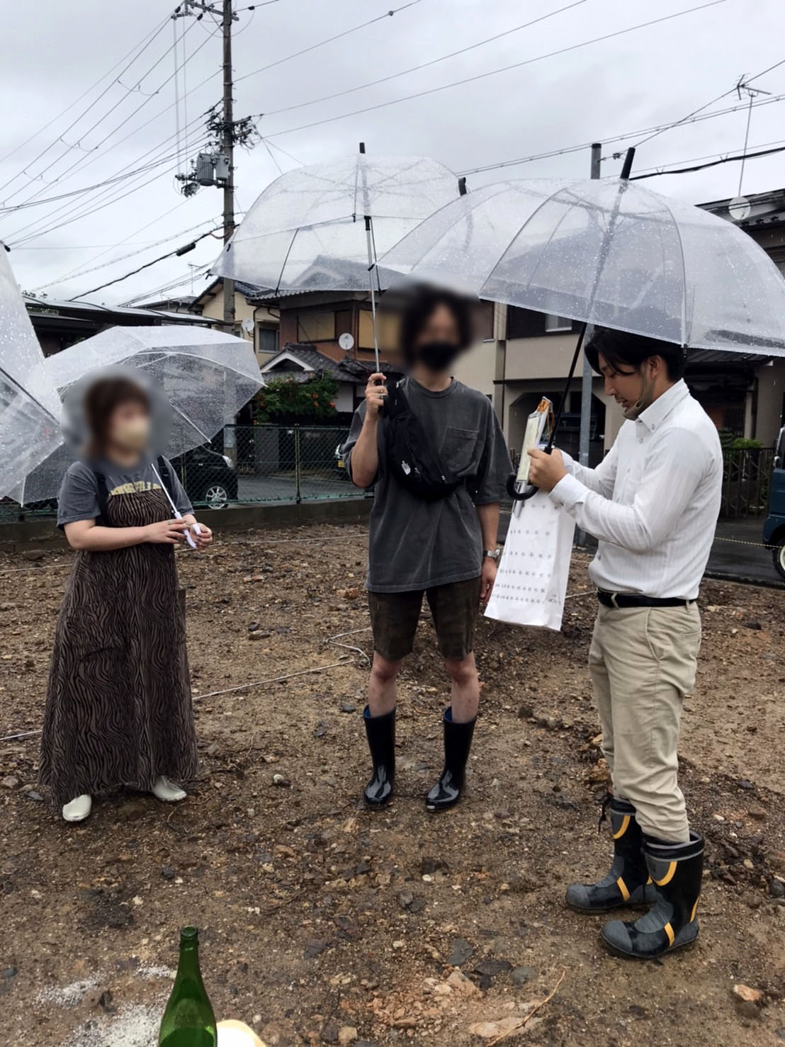 雨降りの地鎮祭１