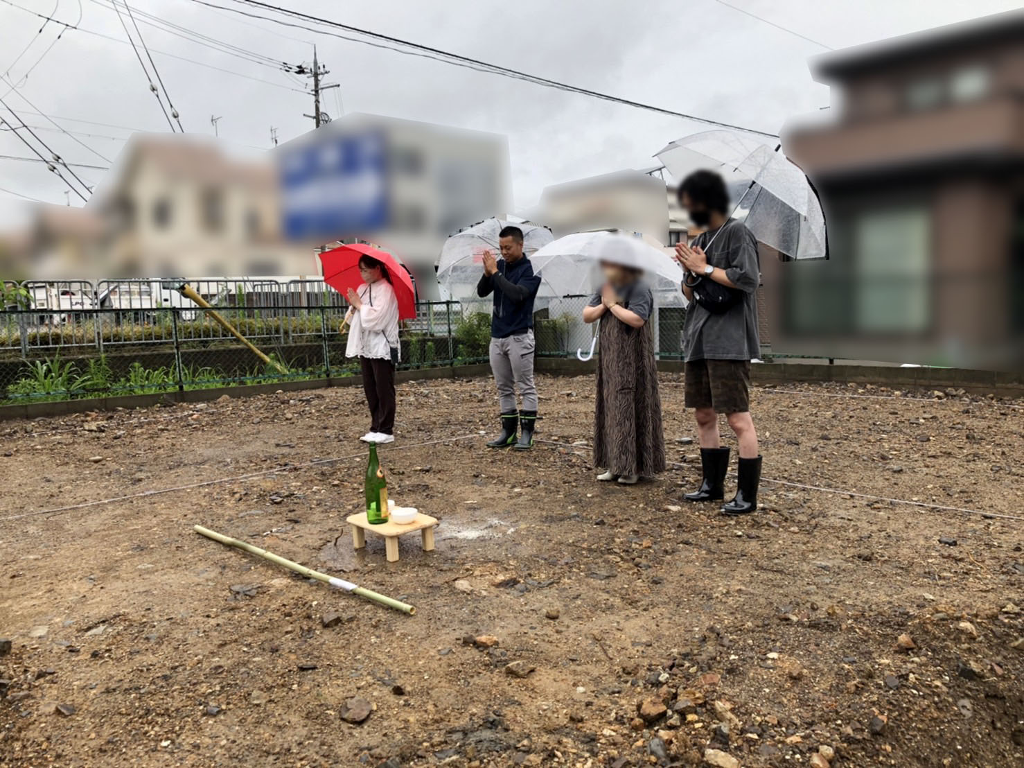 雨降りの地鎮祭２